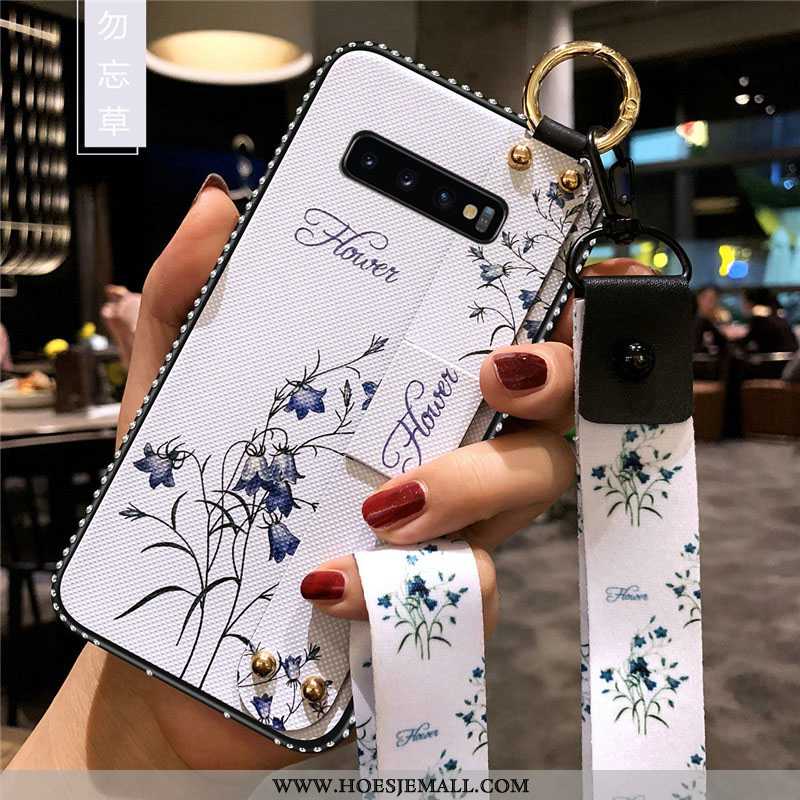 Hoes Samsung Galaxy S10 Zacht Siliconen Wit Hanger Bescherming Mobiele Telefoon Witte