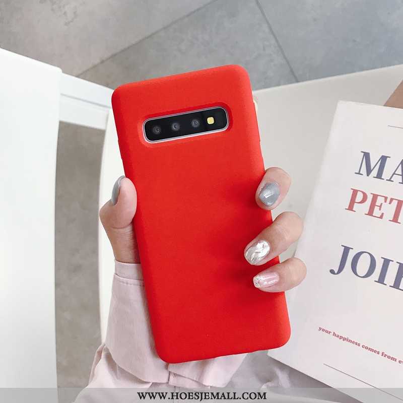 Hoes Samsung Galaxy S10+ Trend Zacht Mobiele Telefoon Nieuw Anti-fall Hoesje All Inclusive Rood