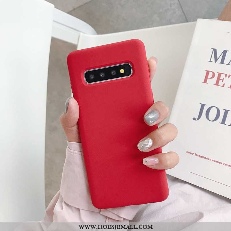 Hoes Samsung Galaxy S10+ Trend Zacht Mobiele Telefoon Nieuw Anti-fall Hoesje All Inclusive Rood