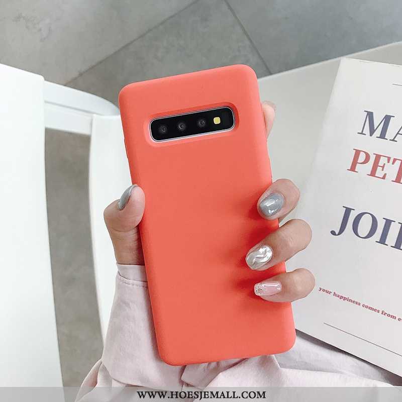 Hoes Samsung Galaxy S10+ Trend Zacht Mobiele Telefoon Nieuw Anti-fall Hoesje All Inclusive Rood