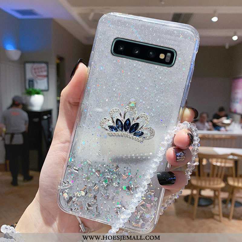 Hoes Samsung Galaxy S10+ Trend Zacht Kristal Zwart Persoonlijk Hoesje Zwarte