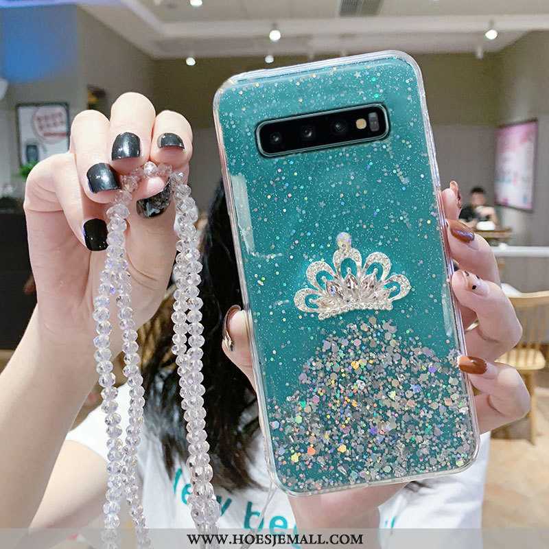 Hoes Samsung Galaxy S10+ Trend Zacht Kristal Zwart Persoonlijk Hoesje Zwarte