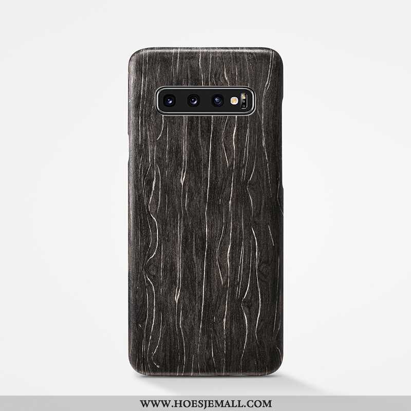 Hoes Samsung Galaxy S10+ Dun Bescherming Khaki Schrobben Persoonlijk Super Hout