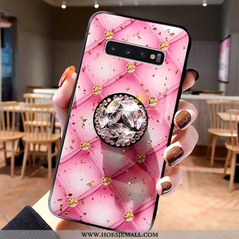 Hoesje Samsung Galaxy S10+ Zacht Siliconen Patroon Ster Scheppend Met Strass Hoes Blauwe