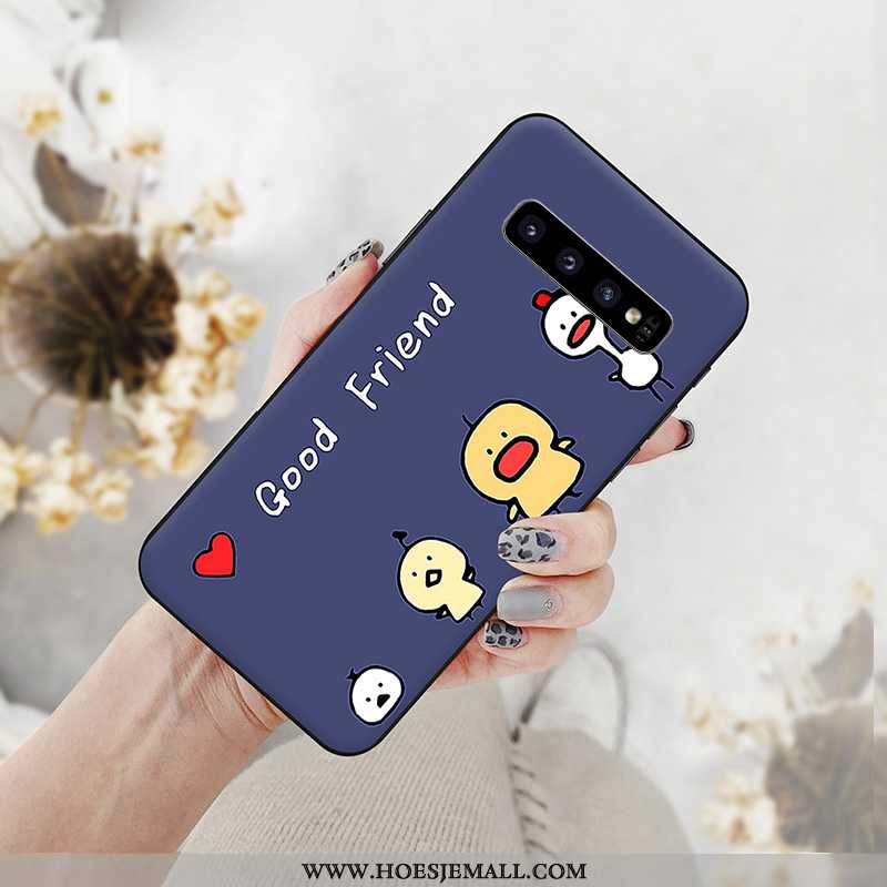 Hoes Samsung Galaxy S10+ Trend Siliconen Lovers Hoesje Pu Nieuw Mobiele Telefoon Witte