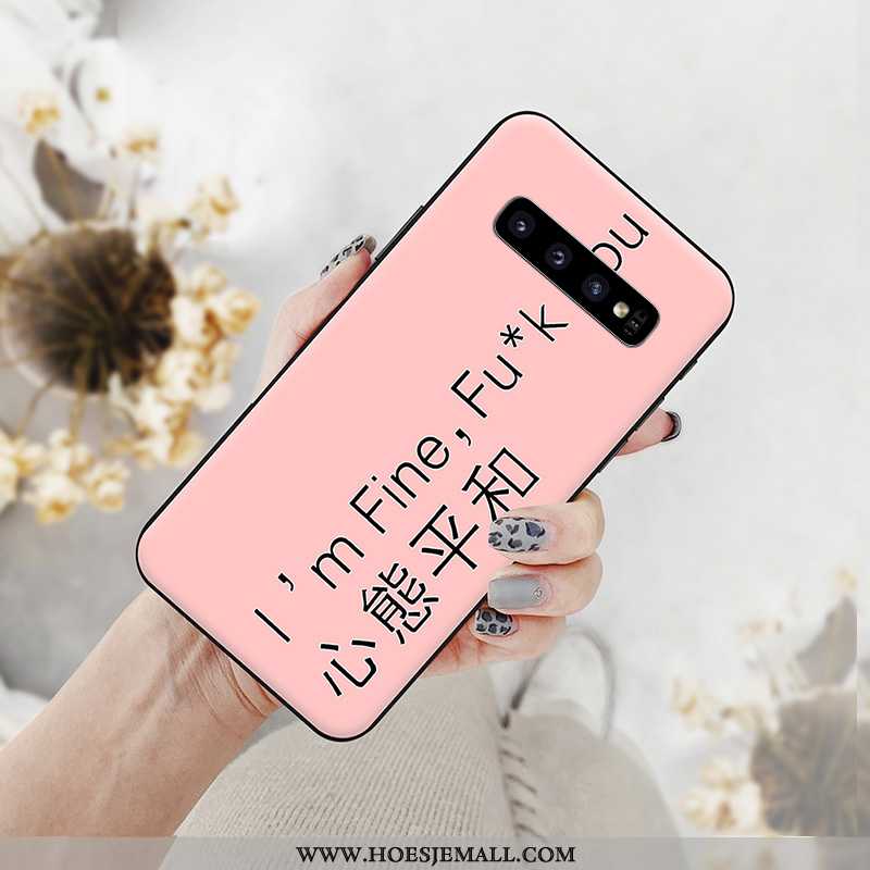 Hoes Samsung Galaxy S10+ Trend Siliconen Lovers Hoesje Pu Nieuw Mobiele Telefoon Witte