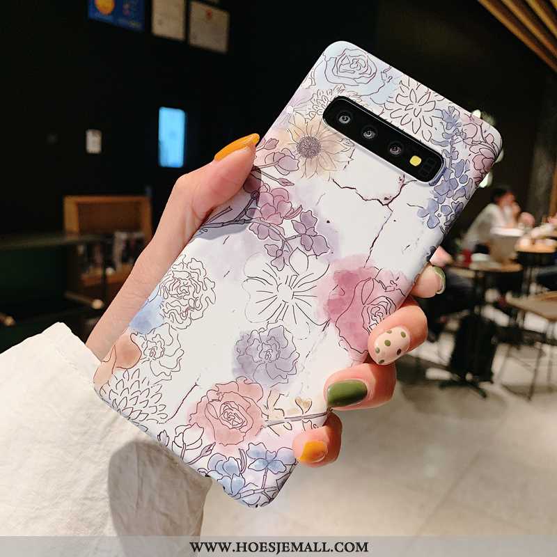 Hoesje Samsung Galaxy S10+ Scheppend Super Dun Eenvoudige Persoonlijk Anti-fall Mobiele Telefoon Bla