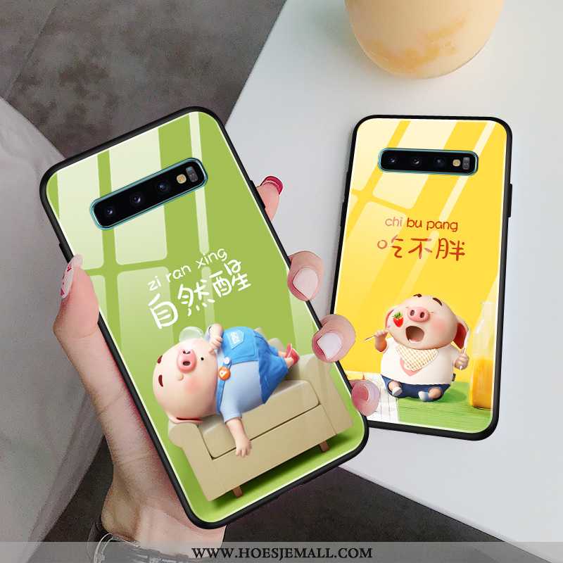 Hoesje Samsung Galaxy S10+ Trend Super Anti-fall Dun Hoes Bescherming Siliconen Groen