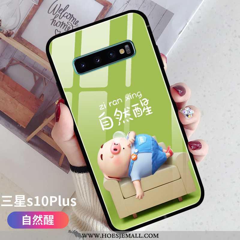 Hoesje Samsung Galaxy S10+ Trend Super Anti-fall Dun Hoes Bescherming Siliconen Groen