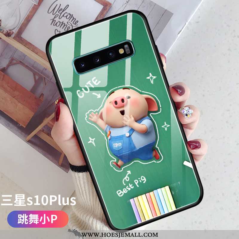 Hoesje Samsung Galaxy S10+ Trend Super Anti-fall Dun Hoes Bescherming Siliconen Groen