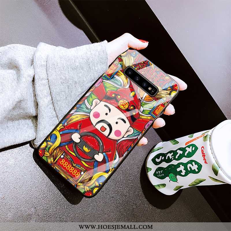 Hoes Samsung Galaxy S10+ Persoonlijk Scheppend Ster Hoesje Bescherming Rood All Inclusive