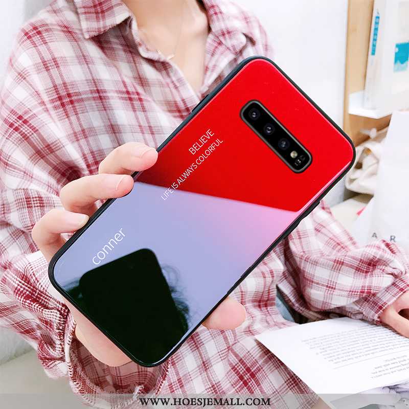 Hoes Samsung Galaxy S10+ Persoonlijk Scheppend Ster Hoesje Bescherming Rood All Inclusive