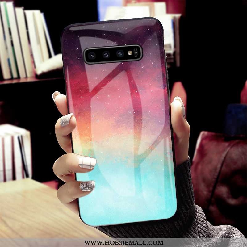 Hoes Samsung Galaxy S10+ Persoonlijk Scheppend Ster Hoesje Bescherming Rood All Inclusive