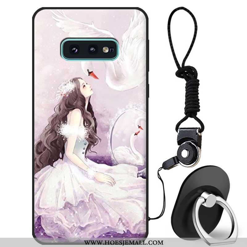 Hoes Samsung Galaxy S10e Bescherming Spotprent Hoesje Mobiele Telefoon Mooie Jeugd Wit Witte