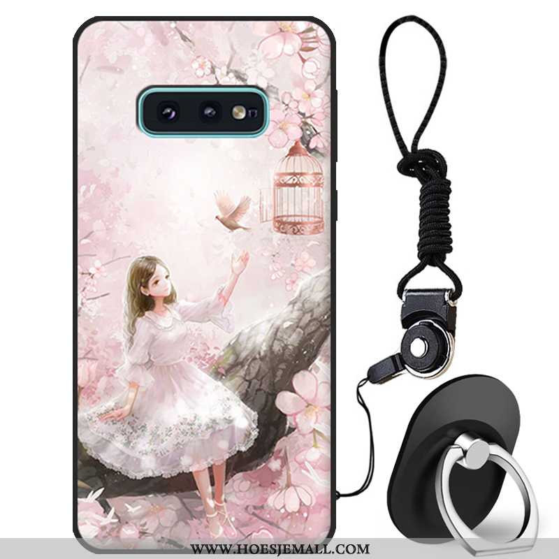 Hoes Samsung Galaxy S10e Bescherming Spotprent Hoesje Mobiele Telefoon Mooie Jeugd Wit Witte