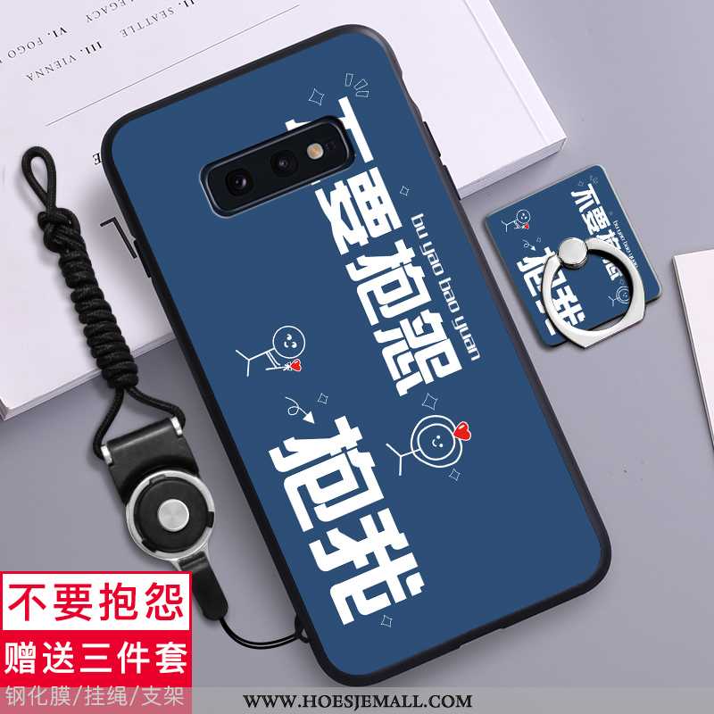 Hoes Samsung Galaxy S10e Scheppend Spotprent Ster Anti-fall Zwart Schrobben Siliconen Zwarte