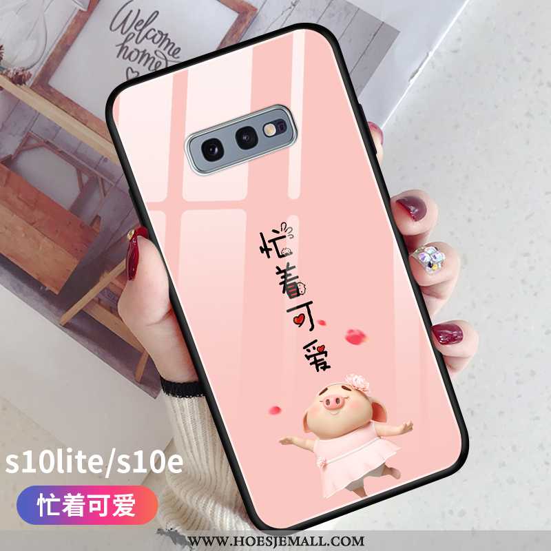 Hoesje Samsung Galaxy S10e Siliconen Bescherming Dun Scheppend Lovers Zacht Geel