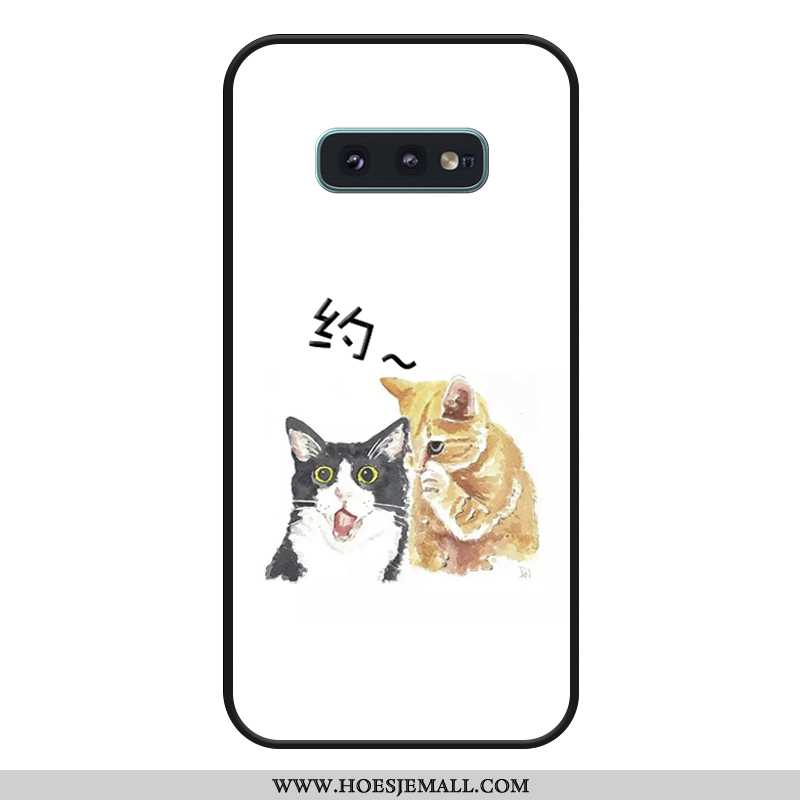 Hoes Samsung Galaxy S10e Spotprent Siliconen Hoesje Ster Lovers Wit Mobiele Telefoon Witte