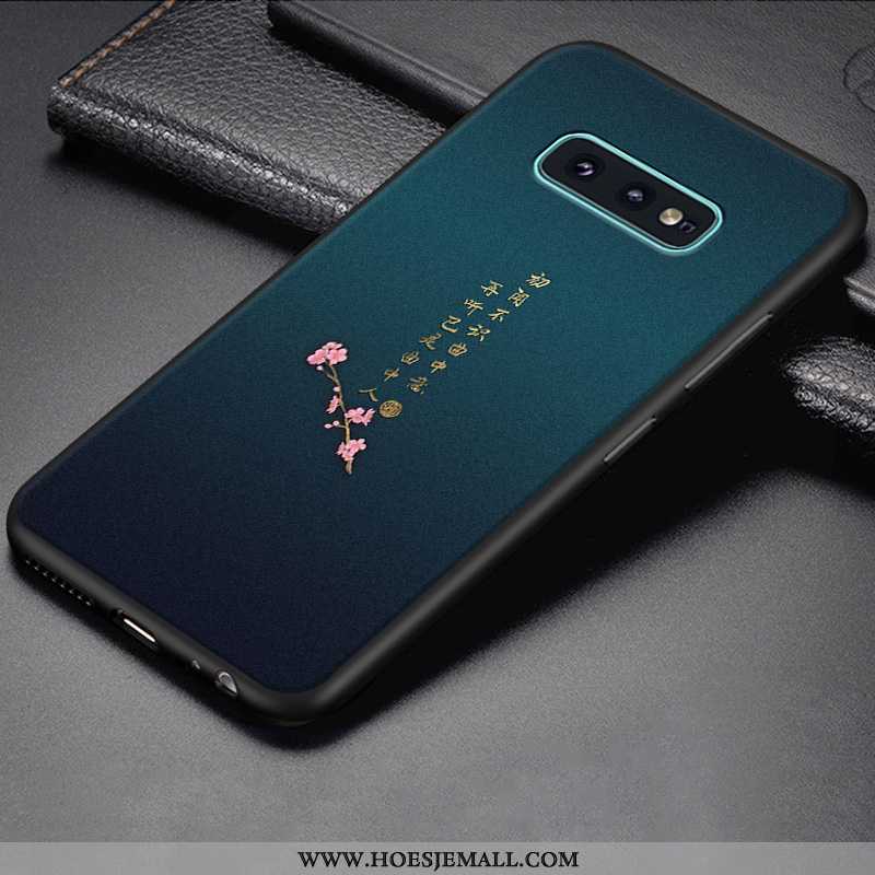 Hoes Samsung Galaxy S10e Siliconen Bescherming Scheppend Blauw All Inclusive Jeugd Mobiele Telefoon 