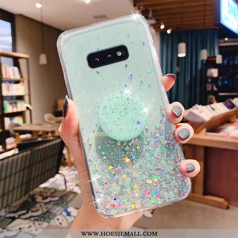 Hoesje Samsung Galaxy S10e Skärmskydd Bescherming Roze Zacht Drijfzand Ster