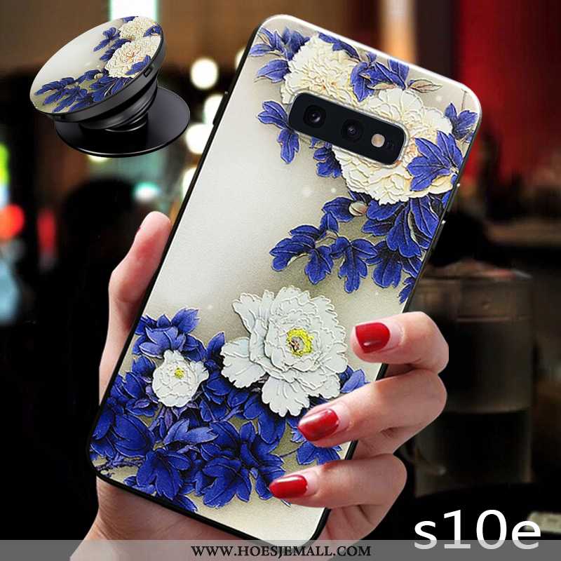 Hoesje Samsung Galaxy S10e Bescherming Persoonlijk Scheppend Blauw Siliconen Trend Blauwe