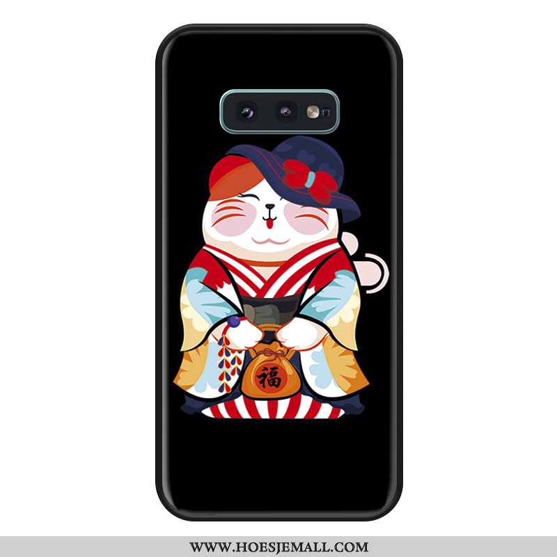 Hoesje Samsung Galaxy S10e Siliconen Anti-fall Zwart Ster Mobiele Telefoon All Inclusive Zwarte