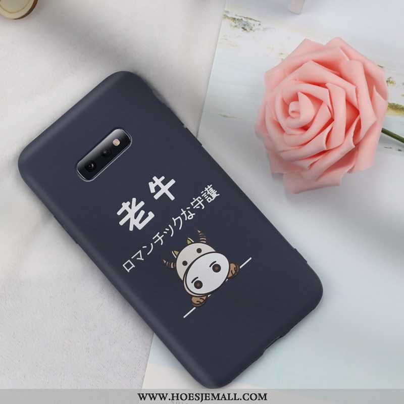 Hoes Samsung Galaxy S10e Spotprent Mooie Lovers Bescherming Hoesje Anti-fall Groen