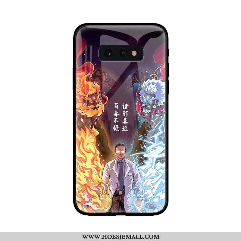 Hoesje Samsung Galaxy S10e Glas Persoonlijk Bescherming Mobiele Telefoon Scheppend Trend Geel