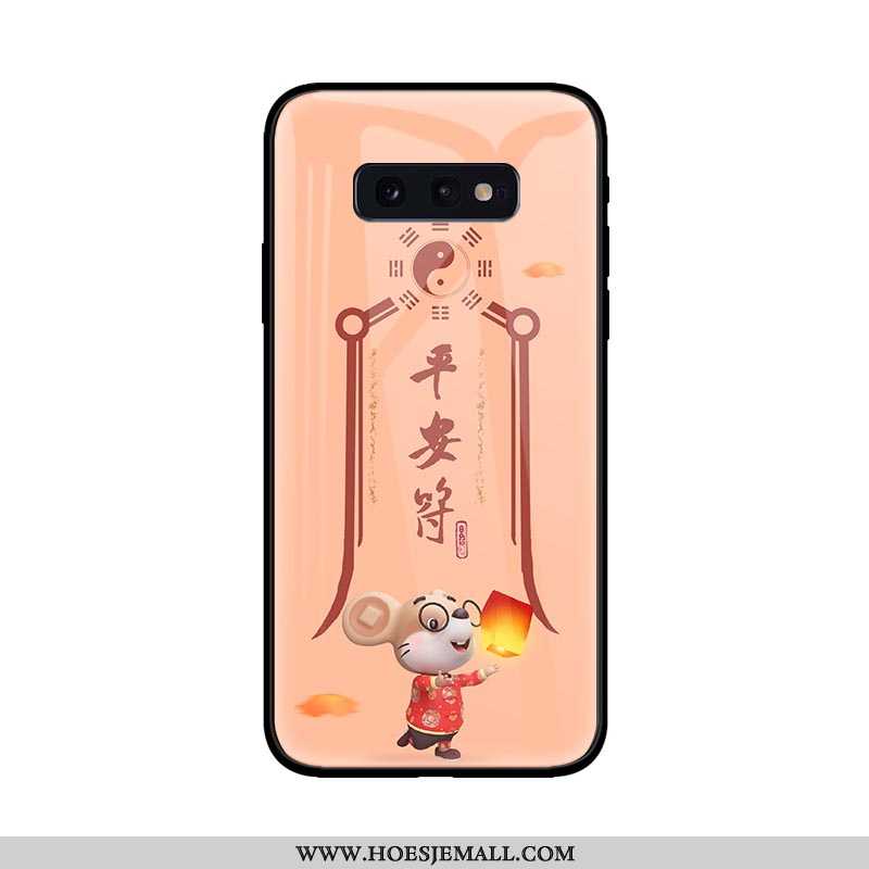 Hoesje Samsung Galaxy S10e Glas Persoonlijk Bescherming Mobiele Telefoon Scheppend Trend Geel