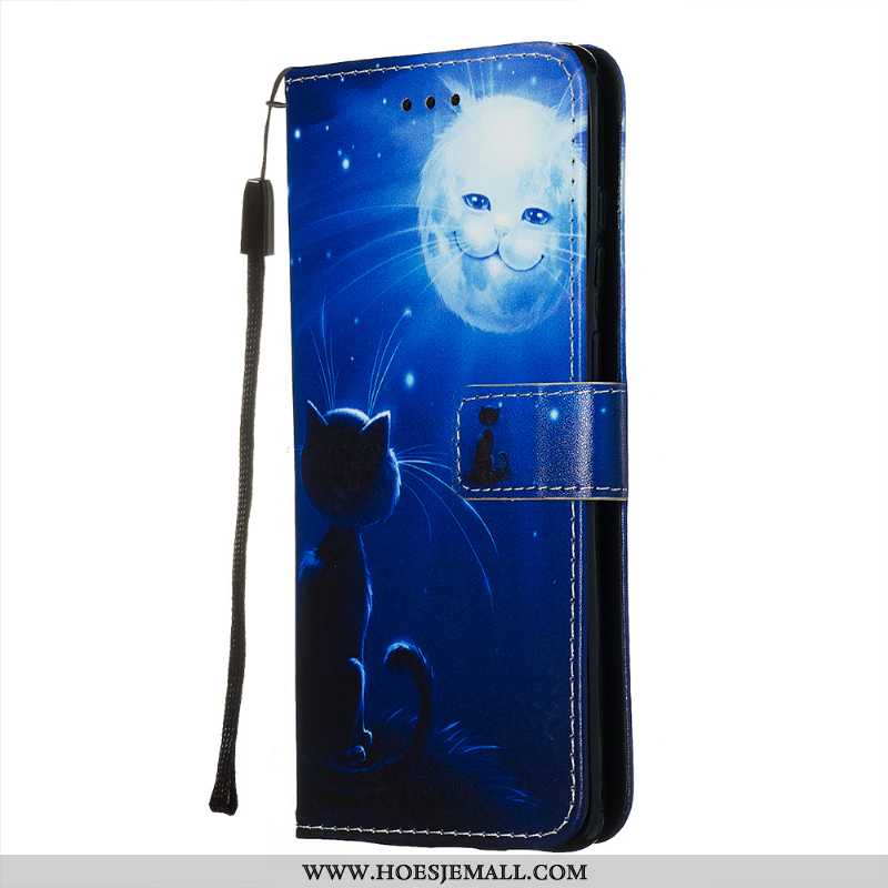 Hoes Samsung Galaxy S20 Leren Hoesje Persoonlijk Zacht Mobiele Telefoon Purper Ster Kaart