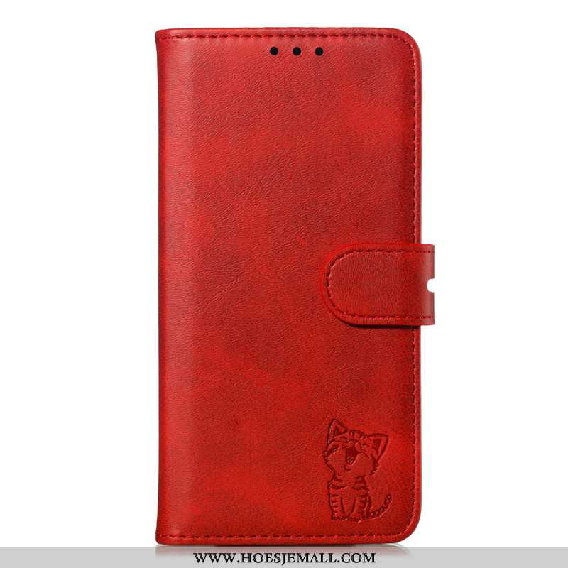 Hoesje Samsung Galaxy S20 Bescherming Leren Mobiele Telefoon Rood Ster Anti-fall Folio