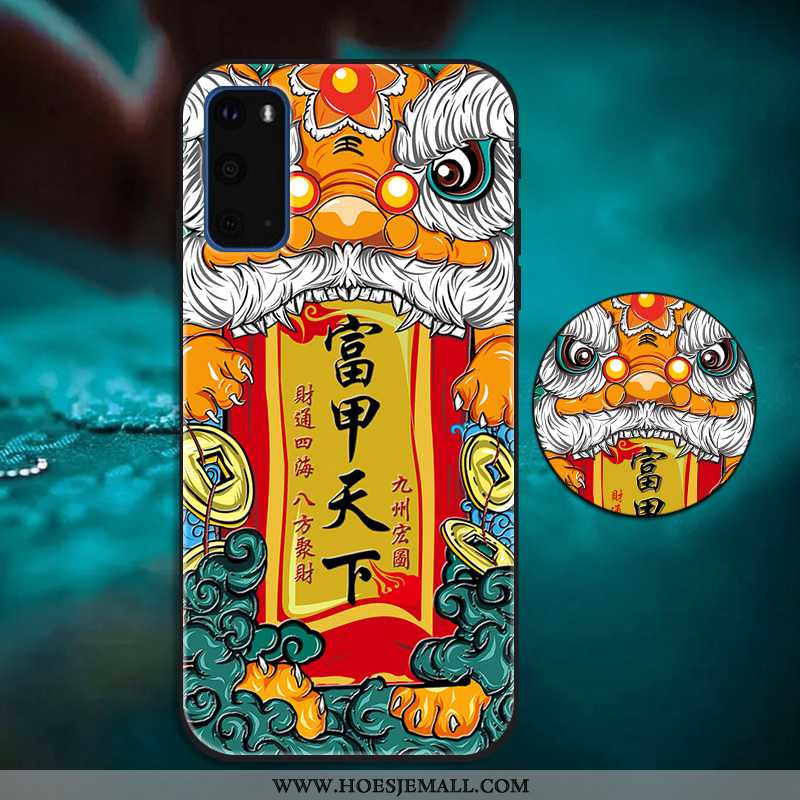 Hoesje Samsung Galaxy S20 Scheppend Trend Mode Hoes Chinese Stijl Groen