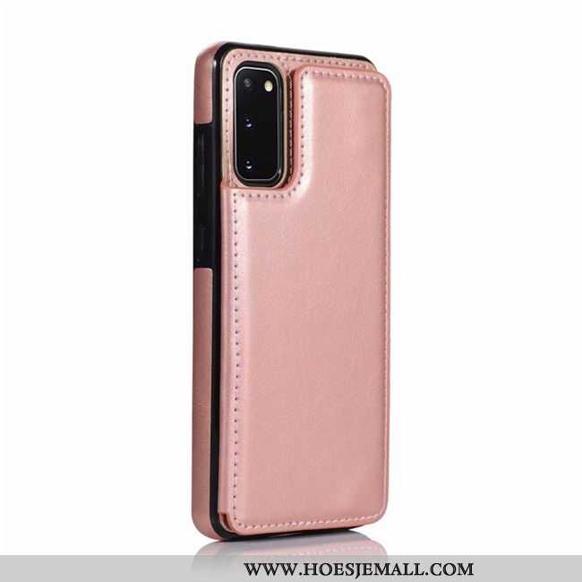 Hoesje Samsung Galaxy S20 Leren Scheppend Mobiele Telefoon Ster Kaart Roze