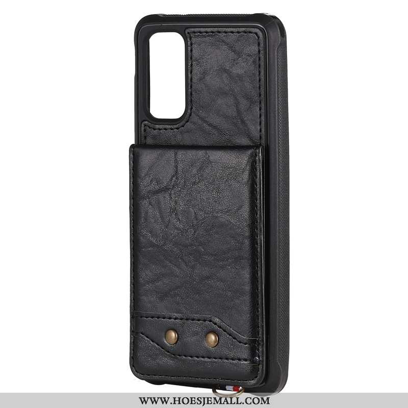 Hoes Samsung Galaxy S20 Scheppend Leren Hoesje Ster Grijs Kaart Tas Mobiele Telefoon