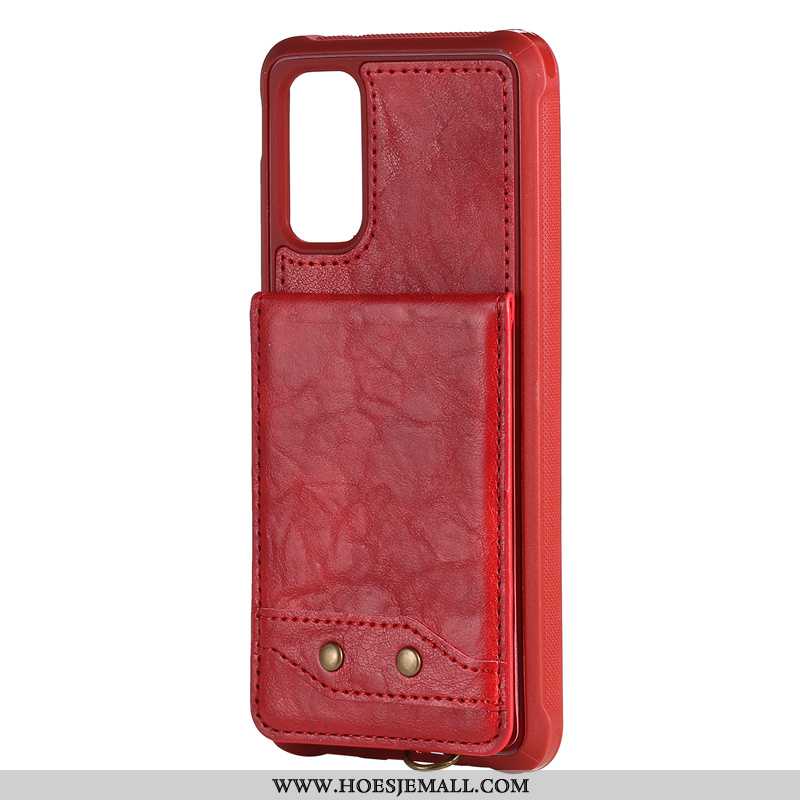 Hoes Samsung Galaxy S20 Scheppend Leren Hoesje Ster Grijs Kaart Tas Mobiele Telefoon