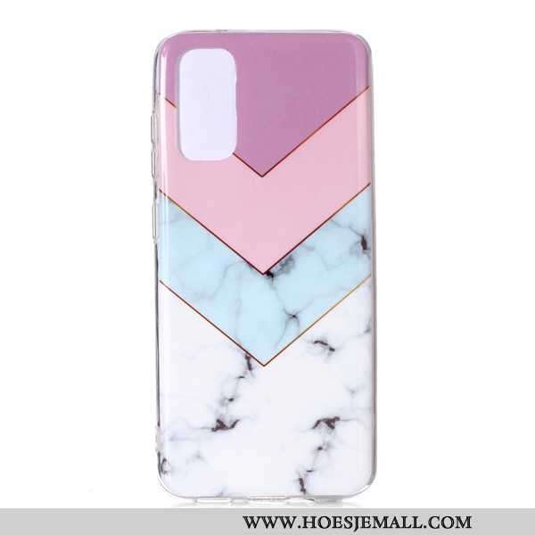 Hoesje Samsung Galaxy S20 Spotprent Grote Anti-fall Roze Hoes Ster