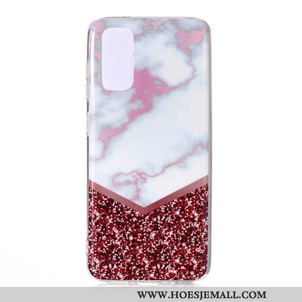 Hoesje Samsung Galaxy S20 Spotprent Grote Anti-fall Roze Hoes Ster