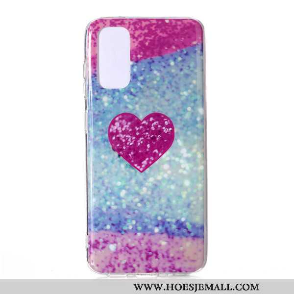 Hoesje Samsung Galaxy S20 Spotprent Grote Anti-fall Roze Hoes Ster