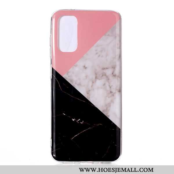 Hoesje Samsung Galaxy S20 Spotprent Grote Anti-fall Roze Hoes Ster