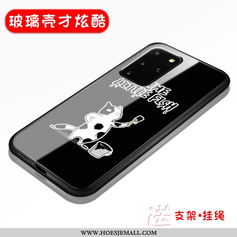 Hoes Samsung Galaxy S20+ Schrobben Spotprent Hoesje All Inclusive Mobiele Telefoon Zacht Zwart Zwart