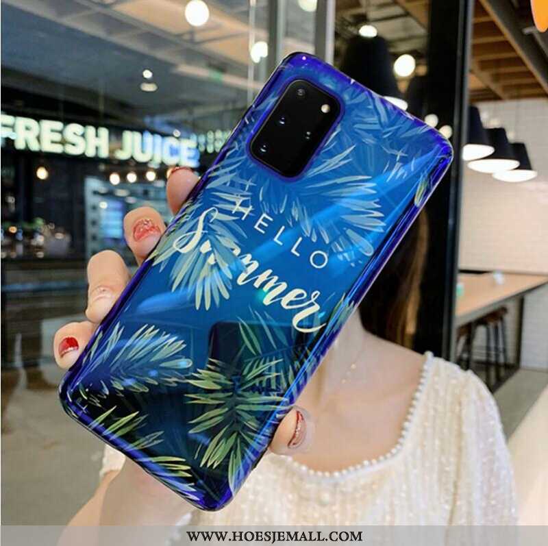 Hoesje Samsung Galaxy S20+ Zacht Siliconen Eenvoudige All Inclusive Licht Ster Blauw Blauwe