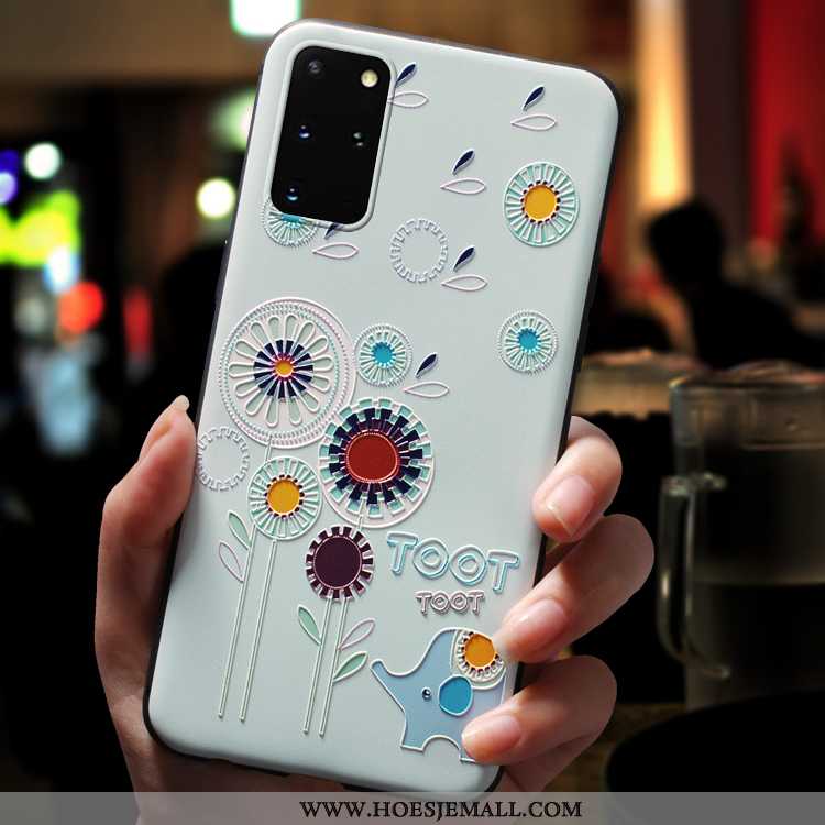 Hoesje Samsung Galaxy S20+ Spotprent Mooie Hoes Trend Persoonlijk Net Red Blauw Blauwe