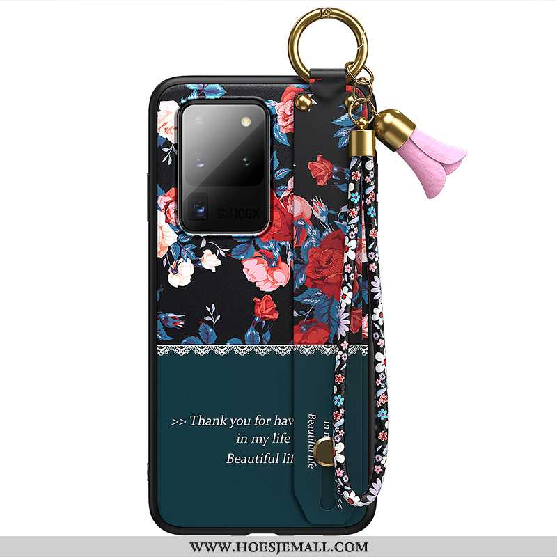 Hoesje Samsung Galaxy S20 Ultra Scheppend Zacht Siliconen Anti-fall Bloemen Persoonlijk Bescherming 