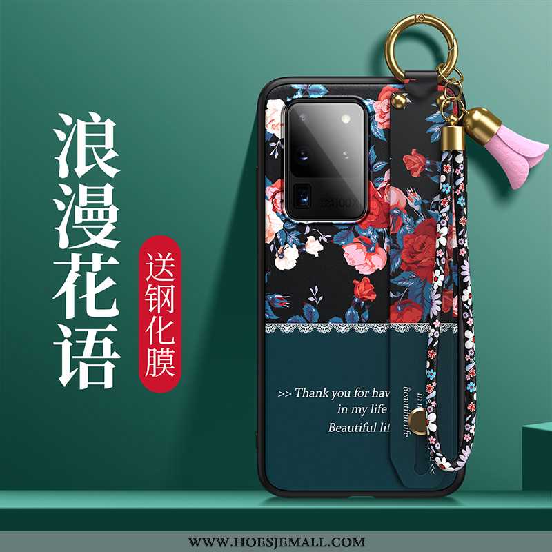 Hoesje Samsung Galaxy S20 Ultra Scheppend Zacht Siliconen Anti-fall Bloemen Persoonlijk Bescherming 