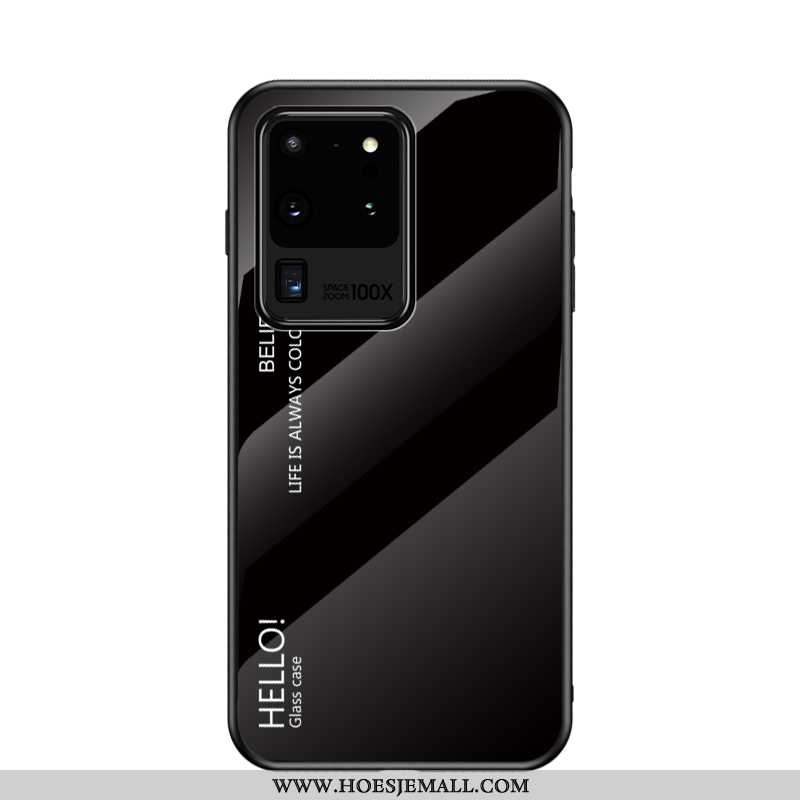 Hoes Samsung Galaxy S20 Ultra Siliconen Bescherming Mobiele Telefoon Zacht Net Red Ster Zwart Zwarte