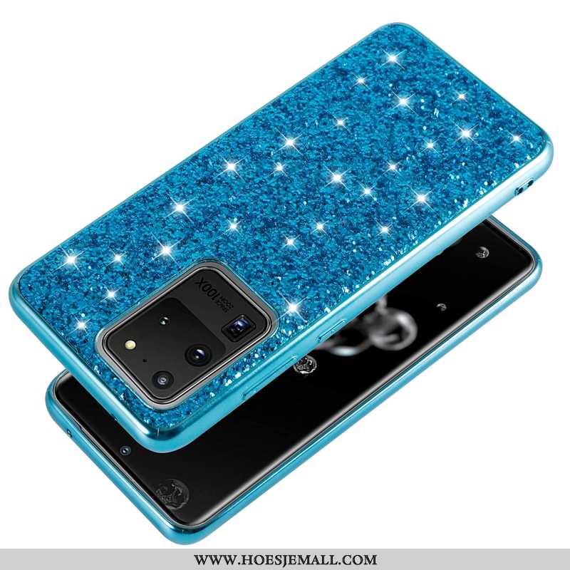 Hoes Samsung Galaxy S20 Ultra Siliconen Luxe High End Trend All Inclusive Net Red Persoonlijk Blauwe