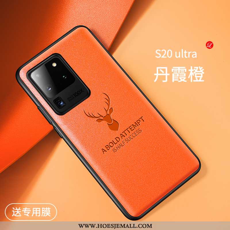 Hoesje Samsung Galaxy S20 Ultra Trend Zacht Bescherming All Inclusive Oranje Persoonlijk Scheppend