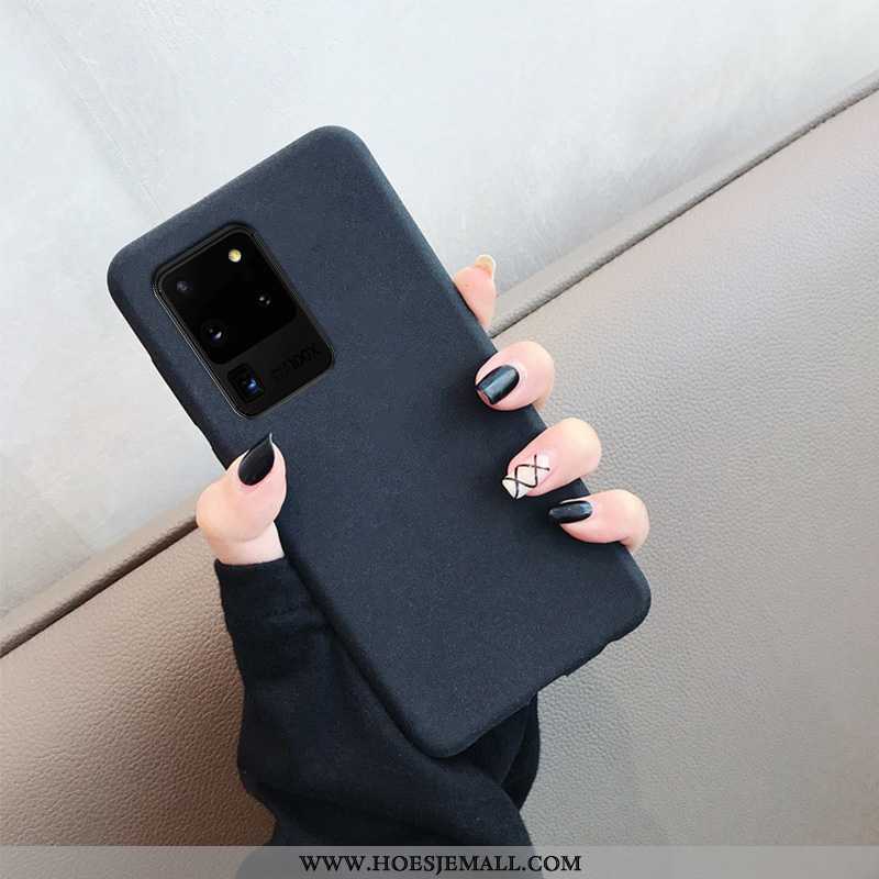 Hoesje Samsung Galaxy S20 Ultra Schrobben Trend All Inclusive Nieuw Zacht Zwart Licht Zwarte