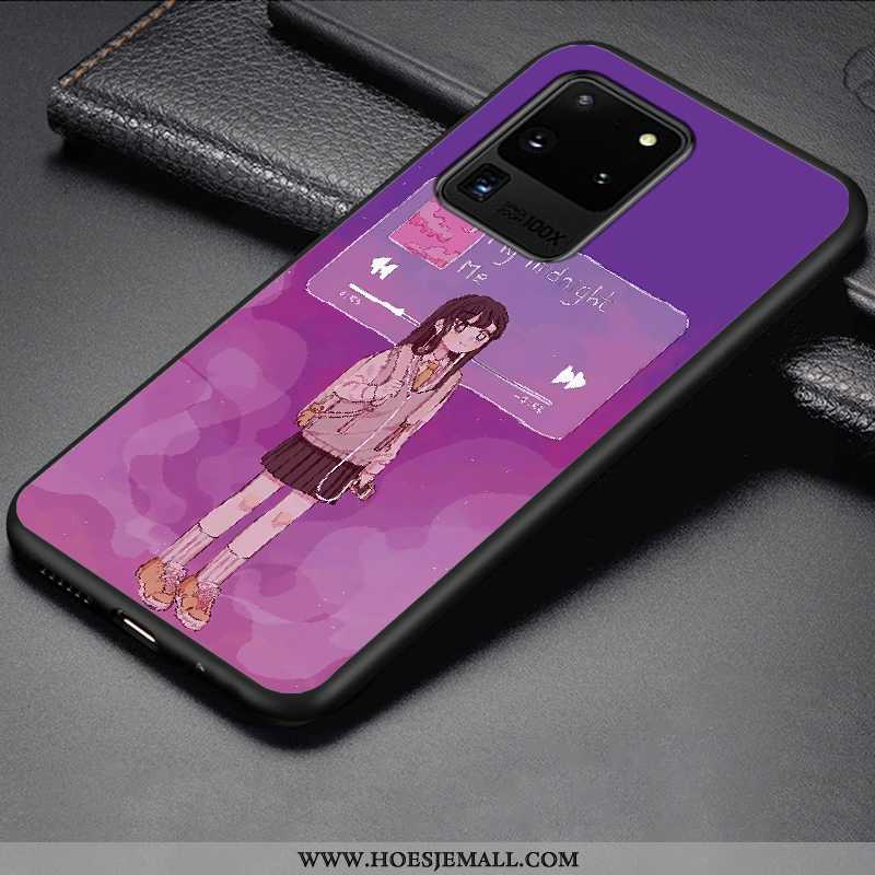 Hoes Samsung Galaxy S20 Ultra Bescherming Scheppend Trend Eenvoudige Anti-fall Siliconen Purper