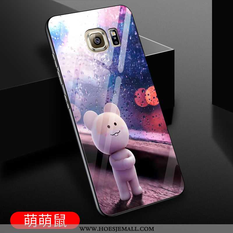 Hoes Samsung Galaxy S6 Edge Spotprent Trend Purper Anti-fall Bescherming Hoesje